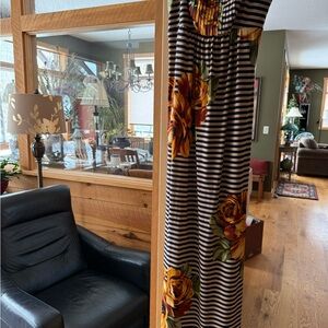 Enfocus Studio Blue and Beige Striped Dress